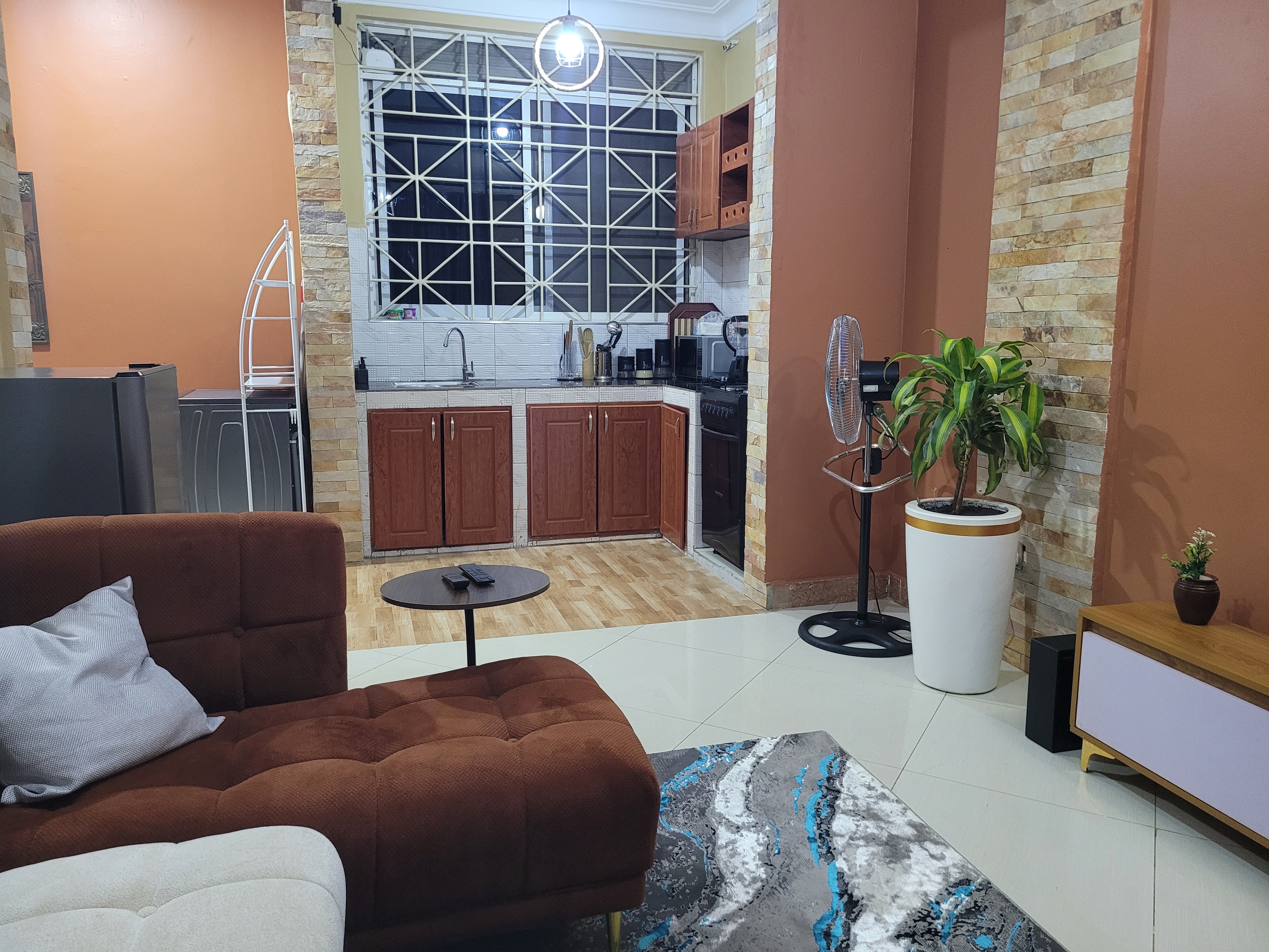 Open lounge and kitchen in Kyanja KD 1
