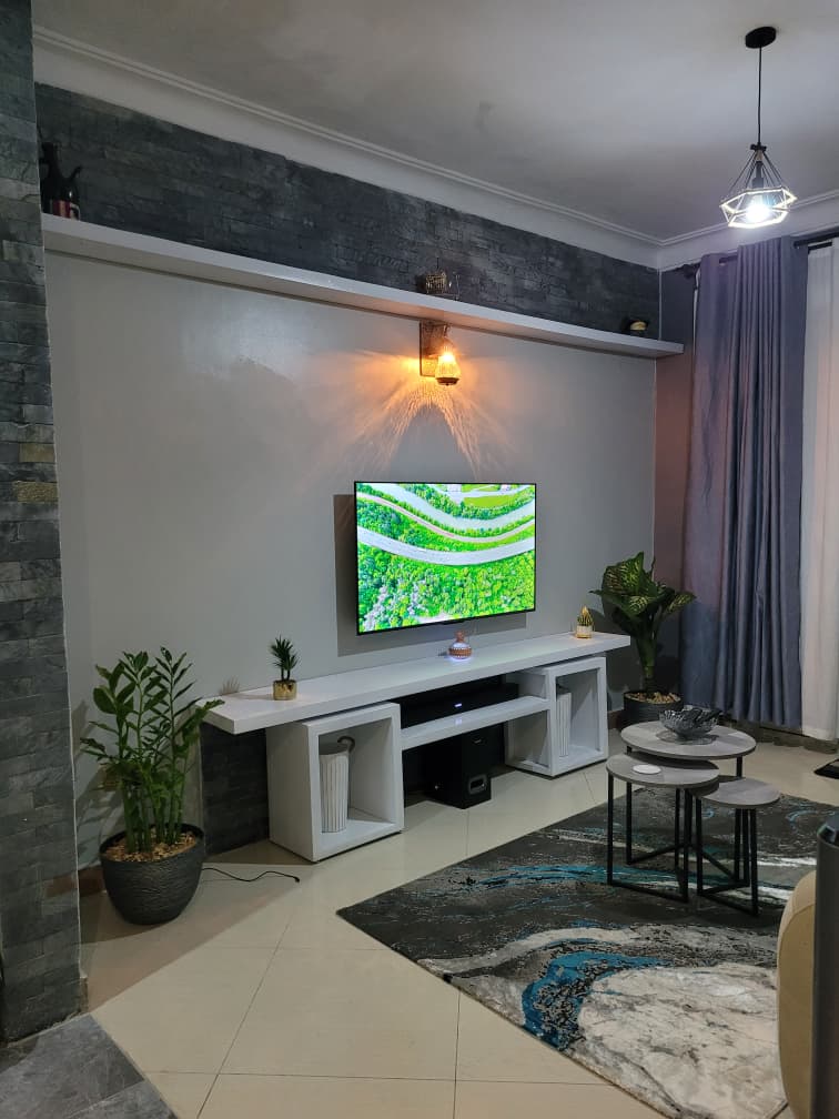Modern lounge media wall in Kyanja KD 3
